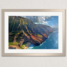 a stunning coastal landscape with rugged cliffs, a sandy beach, and the vast expanse of the ocean.